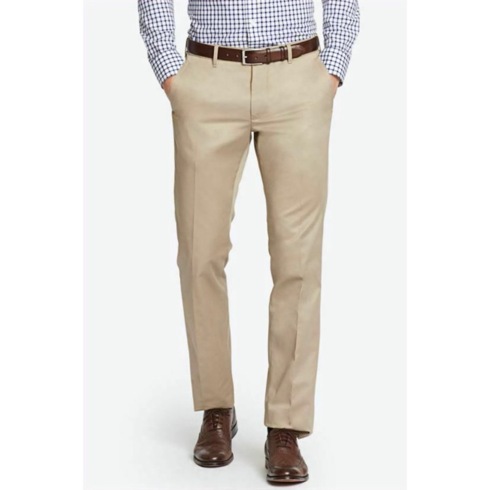 Bonobos Weekday Warrior Trousers Pants Straight Leg Wednesday Tan Sz 34 x 34